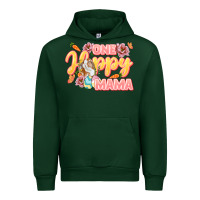Forest Green One hoppy Mama Mother's Day Urban Hoodie - LillyAllenDesigns