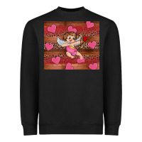 Black valentine's day cupid heart Heavyweight Sweatshirt - RanaPortraitStore