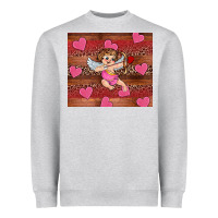 Heather Grey valentine's day cupid heart Heavyweight Sweatshirt - RanaPortraitStore