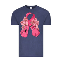 Vintage Denim breast cancer with boxing gloves Vintage Tee - MaliasSmallBusiness