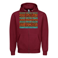 Burgundy tooled leather and aztec Zipper Hoodie - TumblerDesignByShophia