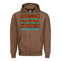 Chestnut tooled leather and aztec Zipper Hoodie - TumblerDesignByShophia