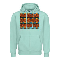 Seafoam tooled leather and aztec Zipper Hoodie - TumblerDesignByShophia