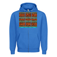 True Royal tooled leather and aztec Zipper Hoodie - TumblerDesignByShophia