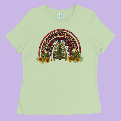 Rainbow Tree Ladies Tee Designed By Adodesignshop