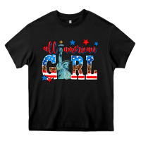 Black all american girl Heavy Core Tee - AdoDesignShop