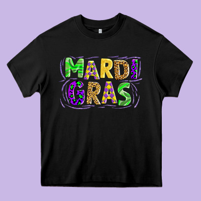 Mardi Gras Heavy Core Tee Designed By Adodesignshop