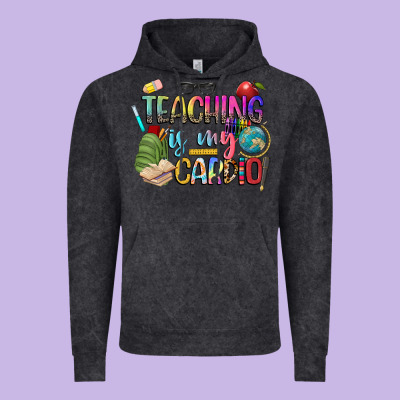 Teaching Is My Cardio Vintage Hoodie Designed By Nancycooperartshop