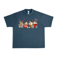 Midnight Navy Nurse Coffee Cups Urban Heavy Tee - MaliasSmallBusiness