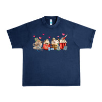 Navy Nurse Coffee Cups Urban Heavy Tee - MaliasSmallBusiness