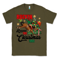 Army Green rockin around the christmas tree Classic Tee - MaliasSmallBusiness