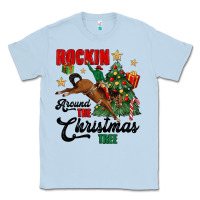 Dusty Blue rockin around the christmas tree Classic Tee - MaliasSmallBusiness
