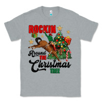 Heather Grey rockin around the christmas tree Classic Tee - MaliasSmallBusiness