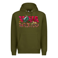 Army Green Viva Mexico Premium Hoodie - HowdyJamesFarm