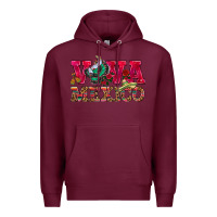 Burgundy Viva Mexico Premium Hoodie - HowdyJamesFarm
