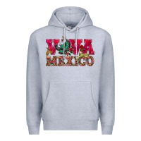 Heather Grey Viva Mexico Premium Hoodie - HowdyJamesFarm