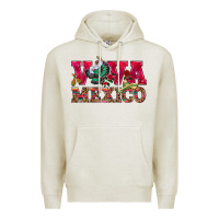 Oatmeal Heather Viva Mexico Premium Hoodie - HowdyJamesFarm