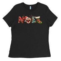 Black noel with sock and reindeer Ladies Tee - AdoDesignShop