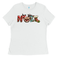 White noel with sock and reindeer Ladies Tee - AdoDesignShop