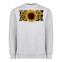 Heather Grey Leopard Sunflower Gemstone Mom Heavyweight Sweatshirt - Bettercallsaul