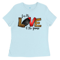 Baby Blue for the love of the game ice hockey Ladies Tee - Jasminsmagicworld