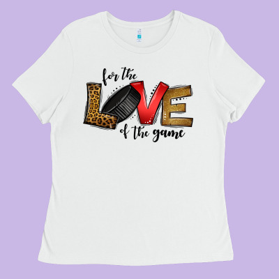 For The Love Of The Game Ice Hockey Ladies Tee Designed By Jasminsmagicworld
