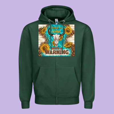 Should Have Come With A Warning Zipper Hoodie Designed By Tumblerdesignbyshophia