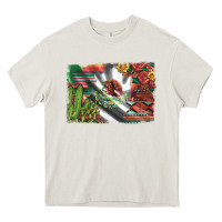 Cream mexico flag sunflowers roses and cactus with serape aztec and leopard Heavy Core Tee - Artiststas