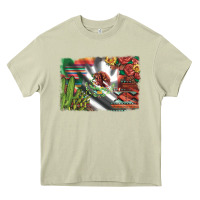 Mossy mexico flag sunflowers roses and cactus with serape aztec and leopard Heavy Core Tee - Artiststas