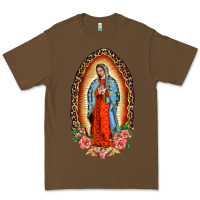 Cacao our lady of guadalupe leopard and roses Premium Tee - BarkalooDesign