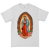 Dove Grey our lady of guadalupe leopard and roses Premium Tee - BarkalooDesign