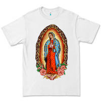 White our lady of guadalupe leopard and roses Premium Tee - BarkalooDesign