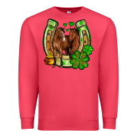 Cardinal St. Patrick's Day horse horseshoe Premium Sweatshirt - OliviaCreatesArt