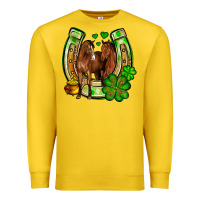 Lemon St. Patrick's Day horse horseshoe Premium Sweatshirt - OliviaCreatesArt