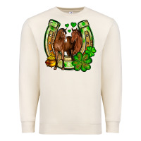 Sandshell St. Patrick's Day horse horseshoe Premium Sweatshirt - OliviaCreatesArt