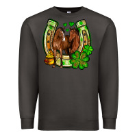Smoke St. Patrick's Day horse horseshoe Premium Sweatshirt - OliviaCreatesArt