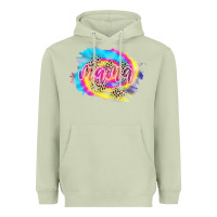 Matcha Mama Tie dye Leopard Heavyweight Hoodie - CowCowDesign