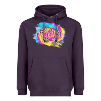 Plum Mama Tie dye Leopard Heavyweight Hoodie - CowCowDesign