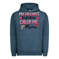 Pigment Midnight Navy love message with cupid and hearts Urban Hoodie - CowhideDigitalArt