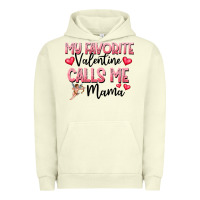 Pigment Pistachio love message with cupid and hearts Urban Hoodie - CowhideDigitalArt