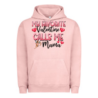 Pigment Salmon love message with cupid and hearts Urban Hoodie - CowhideDigitalArt