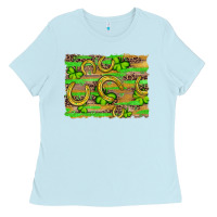 Horseshoe Shamrock Leopard Wood Glitter Background Ladies Tee | Teevron