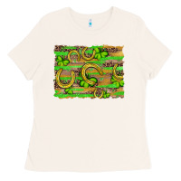 Bone horseshoe shamrock leopard wood glitter background Ladies Tee - Artiststas