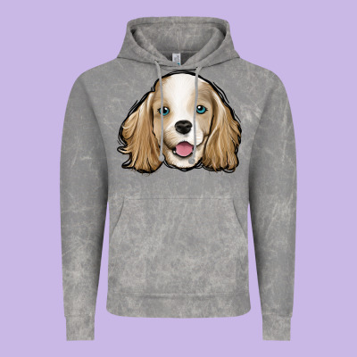 Cocker Spaniel Vintage Hoodie Designed By Jasminsmagicworld