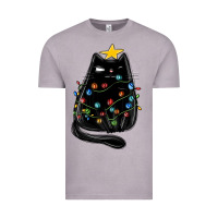 Vintage Zinc christmas cat with lights Vintage Tee - MaliasSmallBusiness