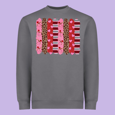 Valentine's Day Brushstrokes Heavyweight Sweatshirt Designed By Ranaportraitstore