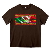 Chocolate Brown mexico flag serape roses leopard and glitter licanse plate Heavy Core Tee - Artiststas