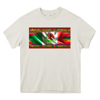 Cream mexico flag serape roses leopard and glitter licanse plate Heavy Core Tee - Artiststas