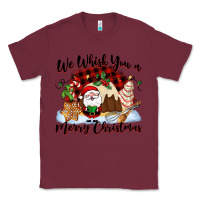Burgundy We whisk you a Merry Christmas Classic Tee - NancyCooperArtShop