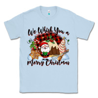 Dusty Blue We whisk you a Merry Christmas Classic Tee - NancyCooperArtShop
